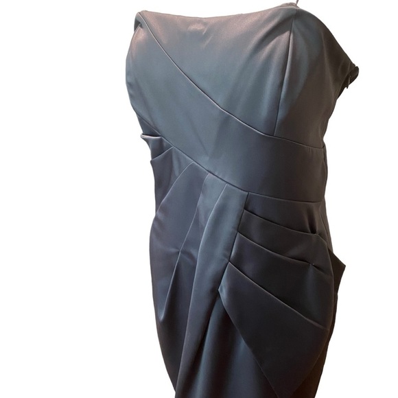 Max And Cleo Strapless Cocktail Dress Chromium Gray‎ Evening Strapless Dress 14 - Picture 3 of 13